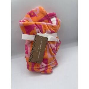 Cupcakes & Cashmere Pink Orange Colorblock Pumpkin Halloween‎ Hand Towels New